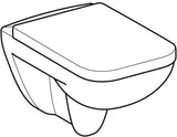 GEBERIT Renova Plan Wand-WC Tiefspüler Set mit WC-Sitz, weiß, 54 cm Tiefe