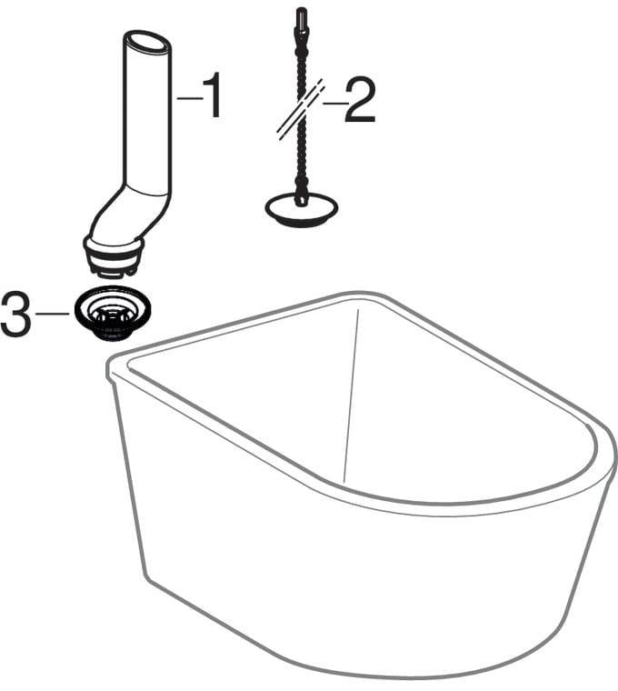 GEBERIT Bambini Sitzbadewanne 71,5x46,5x39,5 cm, weiß, ohne Überlauf
