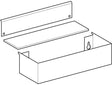 Geberit Staubox für Seitenschrank und Spiegelschrank, B: 60 cm – Metallbox 243875001
