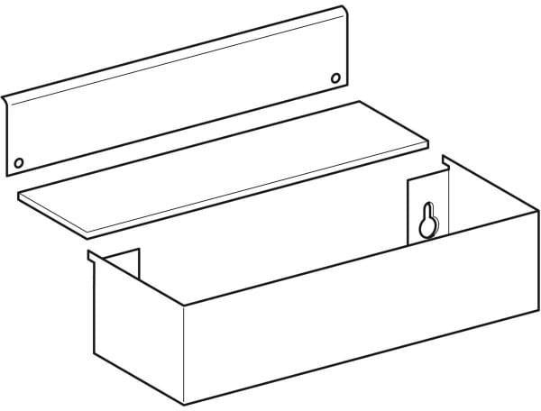 Geberit Staubox für Seitenschrank und Spiegelschrank, B: 60 cm – Metallbox 243875001