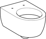 Geberit iCon Wand-WC Tiefspüler mit Spülrand, geschlossenes Keramikdesign, weiß