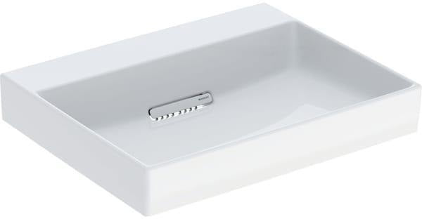 Geberit ONE Handwaschbecken 50x41 cm CleanDrain ohne Hahnloch und Überlauf, weiß KeraTect