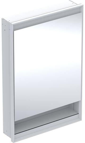 Geberit ONE Spiegelschrank mit ComfortLight, 1 Tür links, Unterputz, 60x90x15 cm, weiß