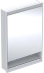 Geberit ONE Spiegelschrank mit ComfortLight, 1 Tür links, Unterputz, 60x90x15 cm, weiß