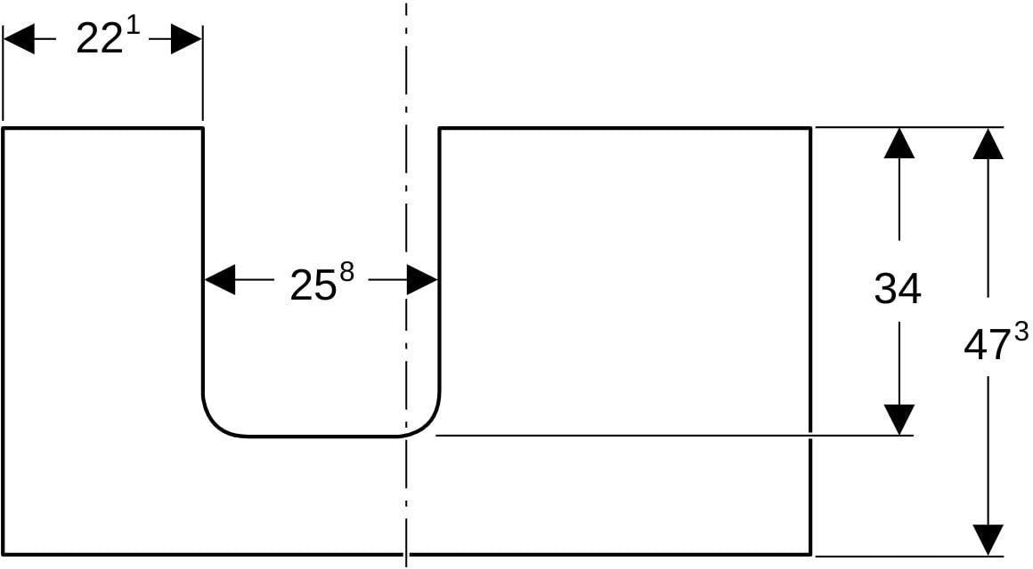 GEBERIT ONE Waschtischplatte 90 cm mit Ausschnitt links, weiß hochglänzend, für Aufsatzwaschtisch Schalenform