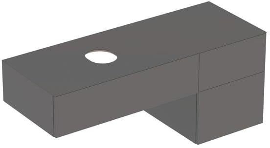 Geberit VariForm Unterschrank für Aufsatzwaschtisch, 135 cm, 3 Schubladen, weiß lackiert matt