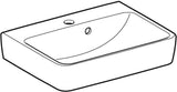 Geberit Renova Plan Aufsatz-Handwaschbecken 50x38 cm mit Hahnloch & Überlauf, weiß