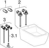 Geberit iCon Wandbidet 53 cm mit Überlauf – weiß, wandhängend, geschlossenes Keramikdesign