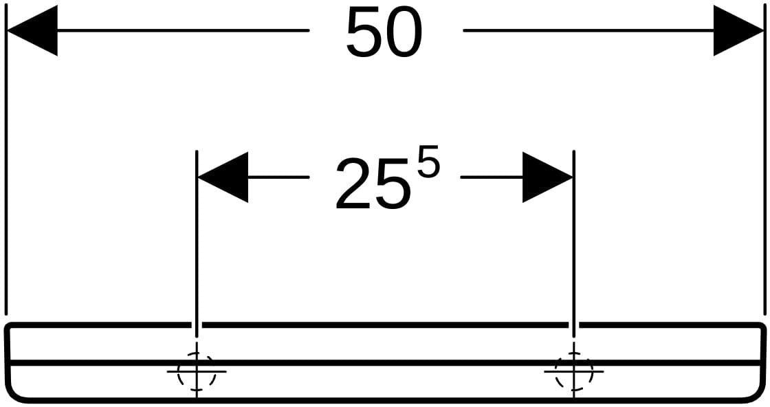 Geberit Renova Plan Wandablage 50x12 cm Weiß Glänzend Sanitärkeramik