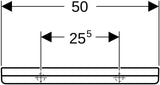 Geberit Renova Plan Wandablage 50x12 cm Weiß Glänzend Sanitärkeramik