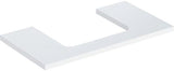 Geberit ONE Waschtischplatte 75x3x47 cm weiß hochglänzend mit mittigem Ausschnitt für Aufsatzwaschtisch