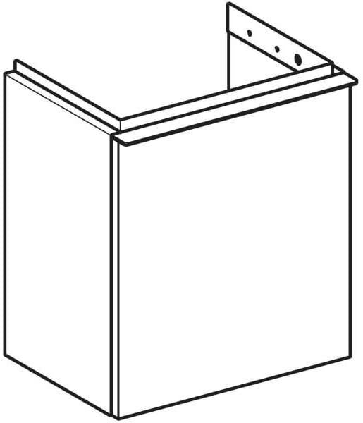 Geberit iCon Unterschrank für Handwaschbecken, 1 Tür rechts, 37 cm, weiß hochglänzend
