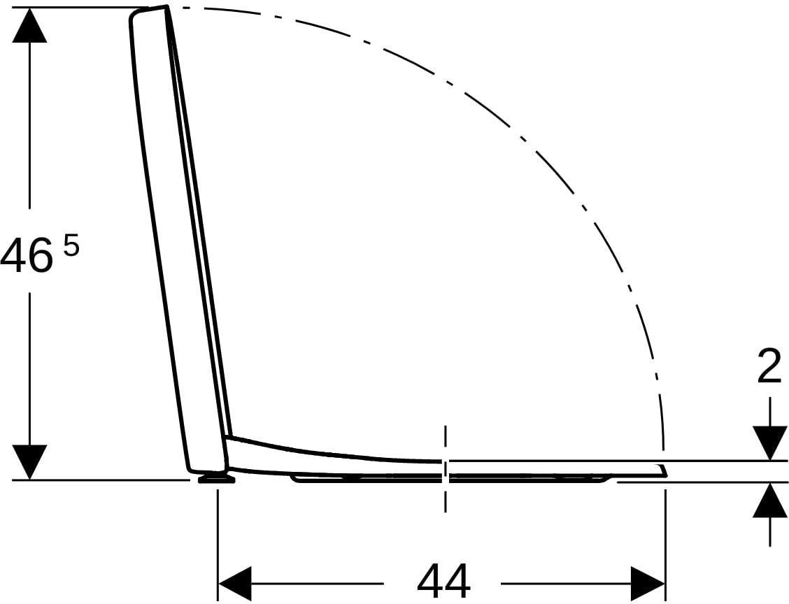 Geberit Renova Plan WC-Sitz mit Deckel, weiß glänzend, Duroplast, Edelstahl-Scharniere, Befestigung von unten