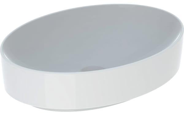 Geberit VariForm Aufsatzwaschtisch oval 55x40 cm, ohne Hahnloch, weiß KeraTect