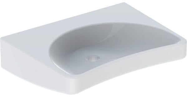 Geberit Paracelsus Waschtisch 64x49 cm barrierefrei, ohne Hahnloch, ohne Überlauf, weiß, KeraTect