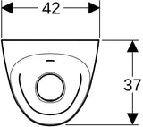 Geberit Tamina Urinal mit integrierter Steuerung, Batteriebetrieb, spülrandlos, weiß