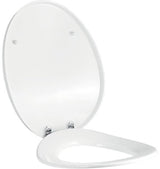Geberit Matteo Thun WC-Sitz weiß mit Deckel, verchromte Scharniere, Duroplast