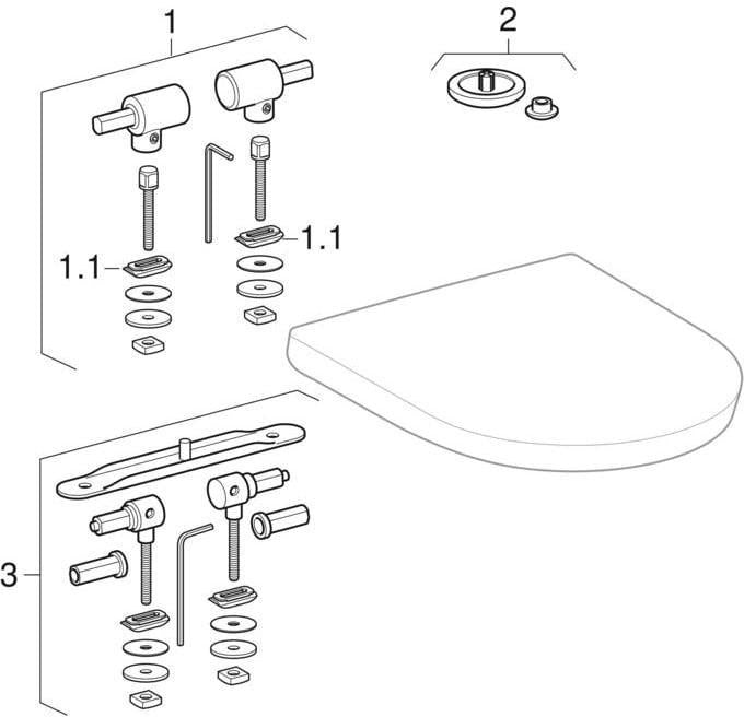 Geberit Virto WC-Sitz Weiß mit Absenkautomatik und Edelstahl-Scharnieren