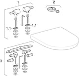 Geberit Virto WC-Sitz Weiß mit Absenkautomatik und Edelstahl-Scharnieren