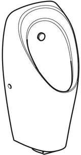 Geberit Tamina Urinal mit integrierter Steuerung, Netzbetrieb, spülrandlos, weiß