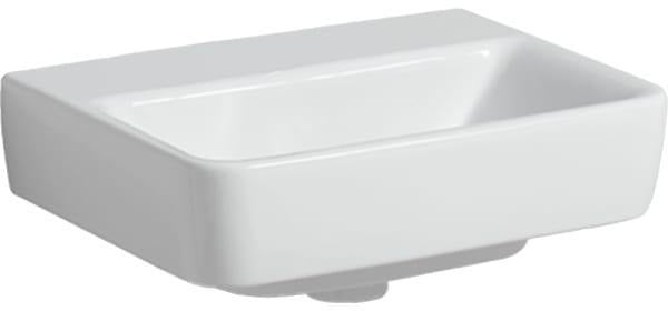 Geberit Renova Plan Handwaschbecken 45x34 cm weiß mit Hahnloch mittig und Überlauf