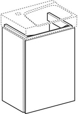 Geberit Xeno2 Unterschrank für Handwaschbecken, 38 cm, greige matt, mit 1 Tür und Soft-Close