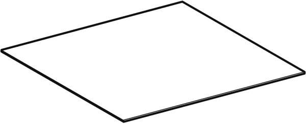GEBERIT Abdeckplatte Acanto für Seitenschrank, Glas, Weiß, 45 cm