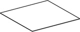 GEBERIT Abdeckplatte Acanto für Seitenschrank, Glas, Weiß, 45 cm