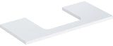 Geberit ONE Waschtischplatte 75x3x47 cm weiß hochglänzend mit mittigem Ausschnitt für Aufsatzwaschtisch