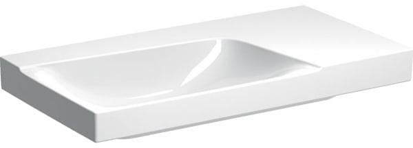 Geberit Xeno2 Waschtisch 90x48 cm mit Ablagefläche rechts, ohne Hahnloch, KeraTect weiß