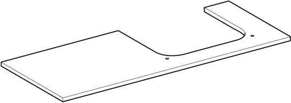 Geberit ONE Waschtischplatte Ausschnitt rechts 120x2x47cm Marmoroptik weiß matt