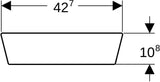 GEBERIT Badewannenkopfstütze universell grau – Matte Oberfläche, PUR-Material