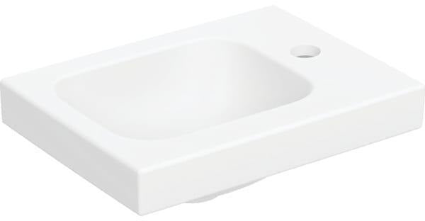 Geberit iCon Light Handwaschbecken 38x28 cm mit Hahnloch rechts, ohne Überlauf, weiß