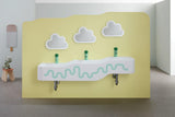 GEBERIT Bambini Spiel- und Waschlandschaft 140 cm – 3 Waschplätze, 3 Hahnlöcher, weiß-alpin matt