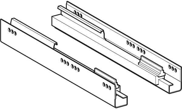 GEBERIT Schubladenschienen für Xeno2 Waschtisch-Unterschrank, Länge 35 cm