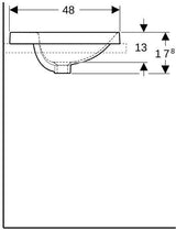 Geberit VariForm Einbauwaschtisch oval 60x48 cm mit Hahnlochbank, weiß