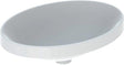 Geberit VariForm Einbauwaschtisch oval 55x40 cm, ohne Hahnloch, ohne Überlauf, weiß, KeraTect