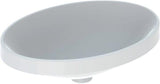 Geberit VariForm Einbauwaschtisch oval 55x40 cm, ohne Hahnloch, ohne Überlauf, weiß, KeraTect