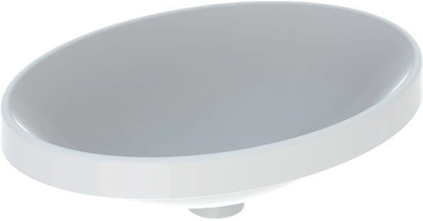 Geberit VariForm Einbauwaschtisch oval 55x40 cm, ohne Hahnloch, ohne Überlauf, weiß, KeraTect