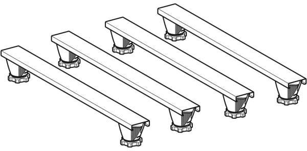 Geberit Set Füße und 4 Traversen 625mm für Duschwannen aus Steinharz, höhenverstellbar