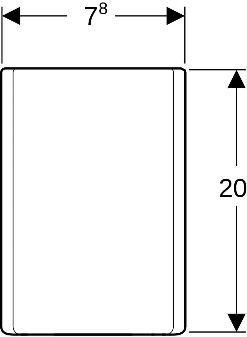 Geberit ONE Designabdeckung weiß für Waschbeckengeruchsverschluss – pulverbeschichteter Edelstahl