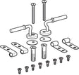 GEBERIT Set Scharniere für WC-Sitz Opus verchromt – 2 Stück