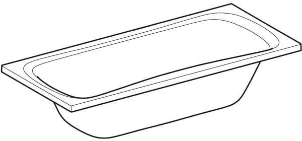 Geberit Renova Rechteckbadewanne Duo 180x80cm weiß – 2-Sitzer mit Überlauf
