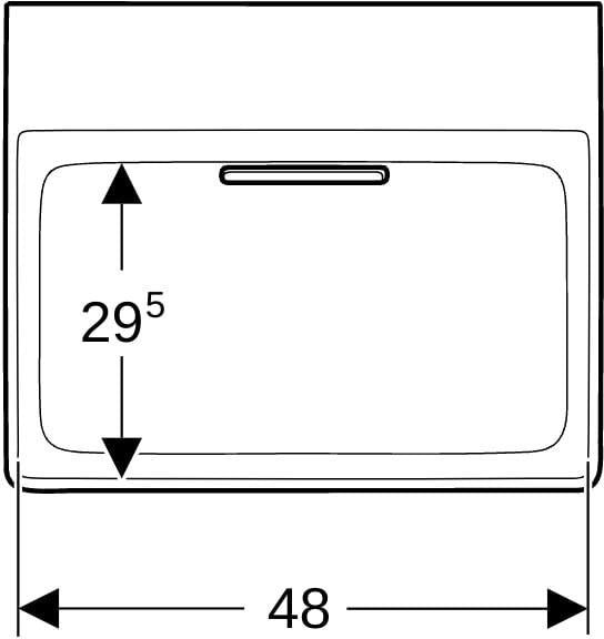 Geberit ONE Handwaschbecken 50x41 cm CleanDrain ohne Hahnloch und Überlauf, weiß KeraTect