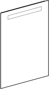 Geberit Option Basic Lichtspiegel eckig 50x70cm mit LED-Beleuchtung oben, Aluminium eloxiert