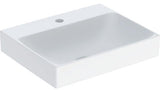 Geberit ONE Aufsatzwaschtisch 50x41 cm rechteckig mit Hahnloch, ohne Überlauf, weiß KeraTect
