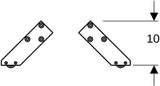 Geberit Set Füße schmal 2 St. – Höhenverstellbar, Hochglanz Verchromt, 15 cm