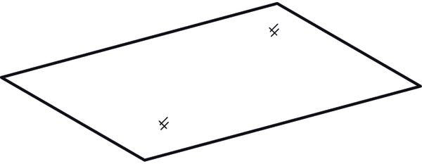 GEBERIT Set Antirutschmatten für Unterschrank Waschtisch, Breite 120 cm