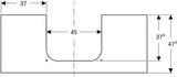 Geberit ONE Waschtischplatte 120 cm Marmoroptik weiß matt mit Ausschnitt für Aufsatzwaschtisch