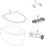 Geberit iCon Wand-WC Set Tiefspüler TurboFlush mit WC-Sitz, 49 cm, weiß